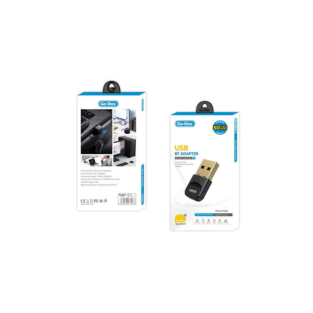 Go Des GD-BT117 USB Bluetooth Adaptör Go Des GD-BT117 USB Bluetooth Adaptör